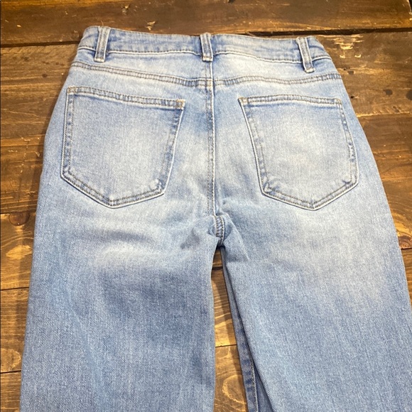 Rue21 Blue Flare Wide Leg Jeans with Distressed Details - Picture 5 of 10